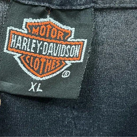 Harley-Davidson Black Graphic Tee with Motorcycle Design - Picture 4 of 5